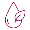 water droplet with leaf icon