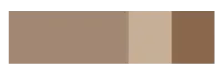 "Warm taupe and earthy neutrals" colour palette swatch in taupe, sand, and warm brown.