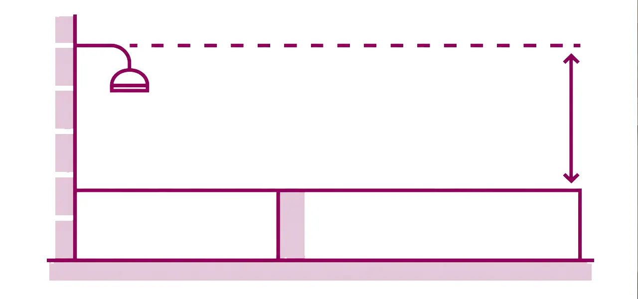 shower height icon