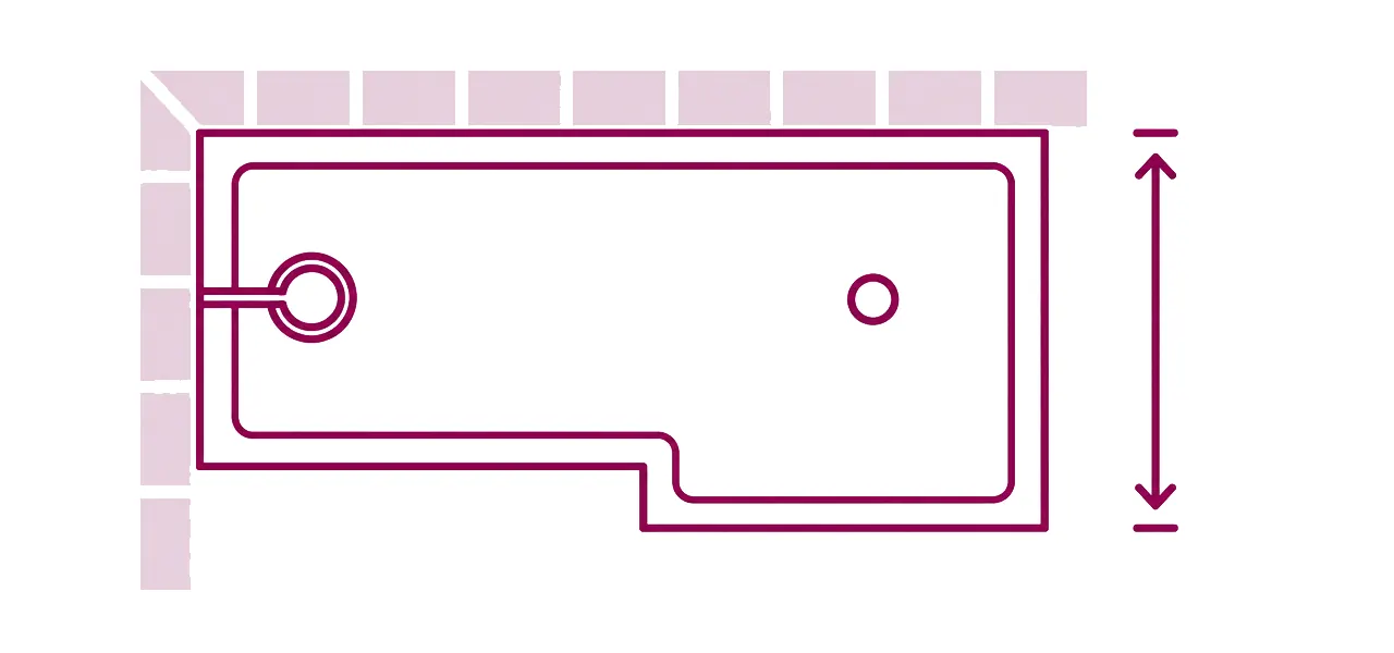 shower end width icon
