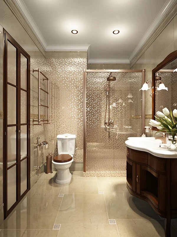 Glossy Tiles Bathroom