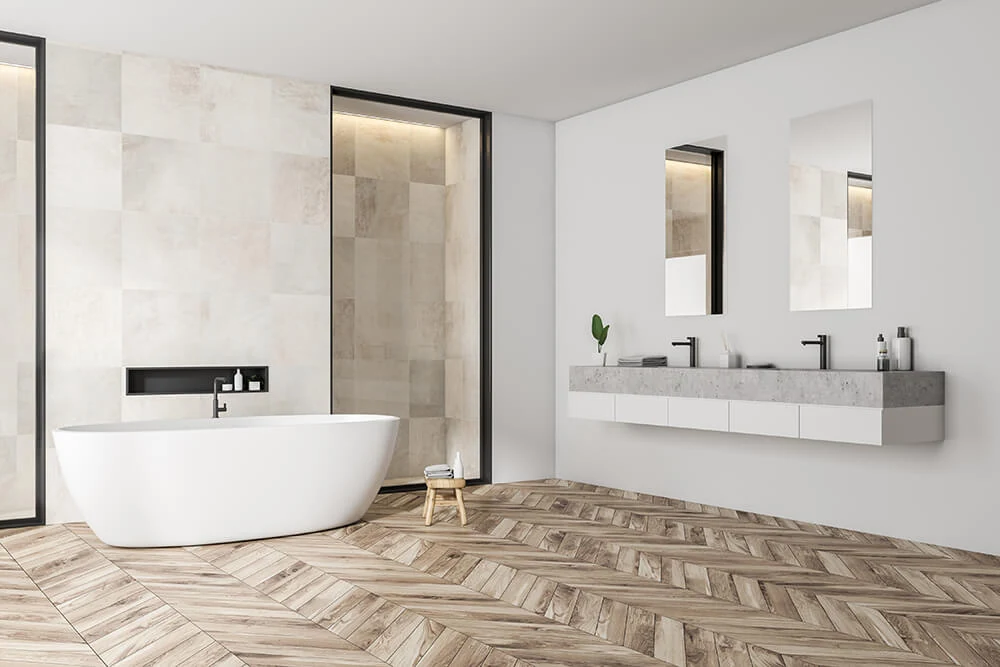 Colour Accents And Feature Tiles Bathroom