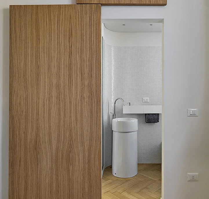 Sliding doors save space and add character