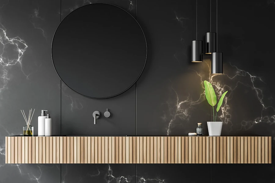 Bathroom Vanity with Counter Top Basin & Mirror