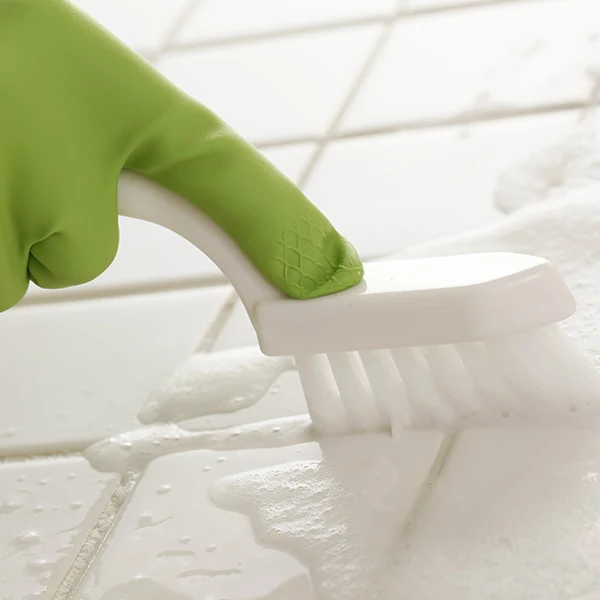 clean bathroom tiles