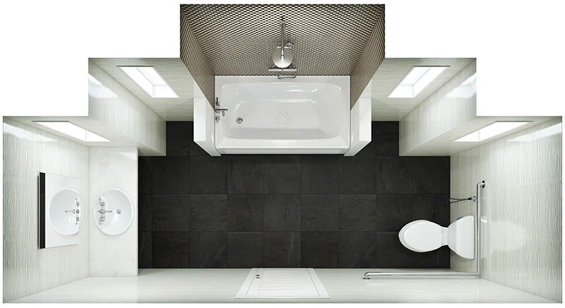 Standard Size Bathroom Layout