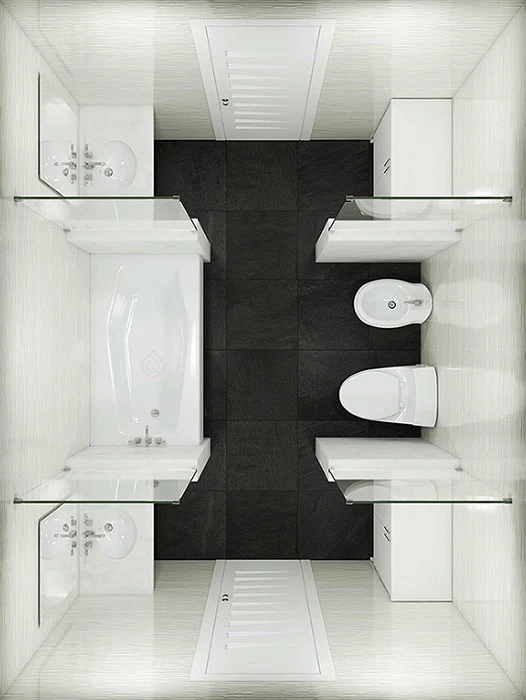 Square BathroomLayout
