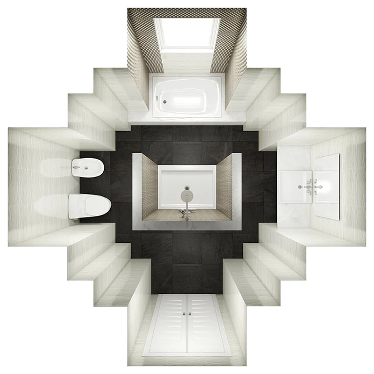 Extra Large Bathroom Layout