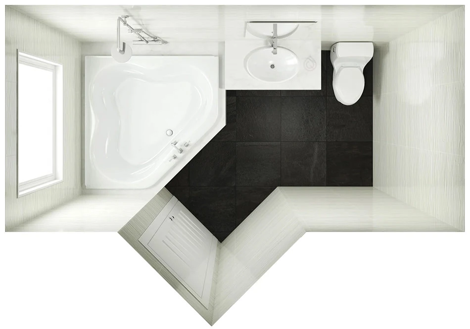 Small Corner Bathroom Layout