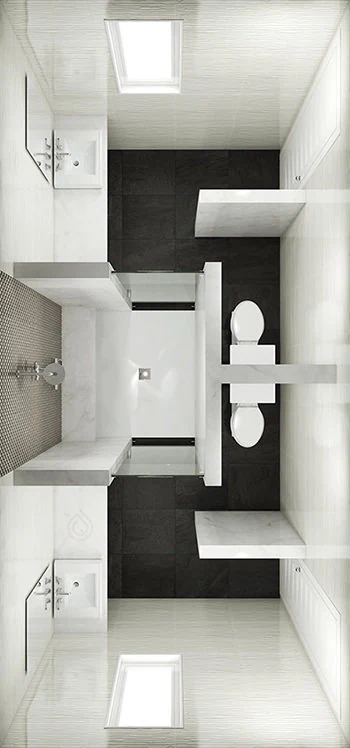 Extra Large Rectangle Bathroom Layout