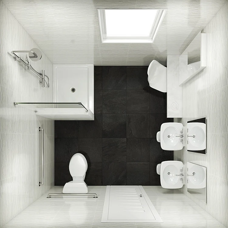 Square Bathroom Layout