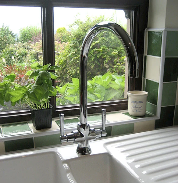 Rangemaster Cruciform Monobloc Dual Lever Kitchen Sink Mixer Tap