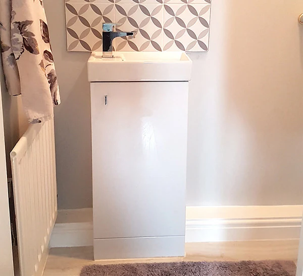 Lauren White Floor Standing Cabinet And Basin