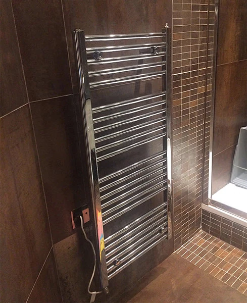 Electric Heated Ladder Chrome Towel Rail