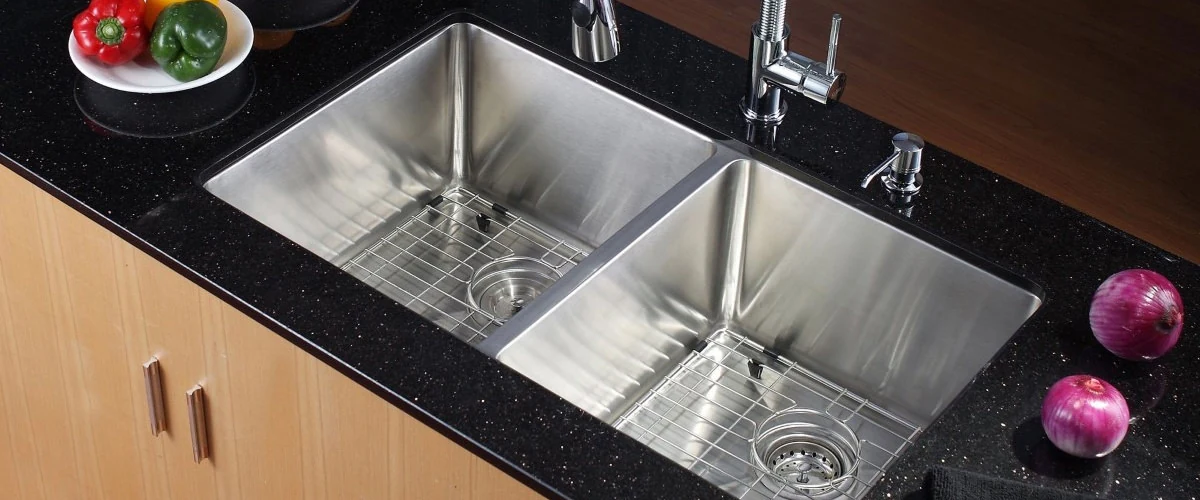 stainless steel 2 bowl sink