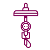 Body spray jets icon showing a vertical shower system with overhead spray, control valve, and handheld attachment.