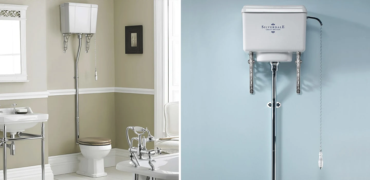 Pull chain toilet