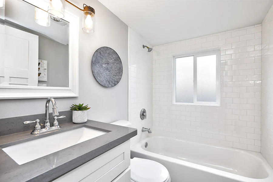 White Subway Tile Bathroom