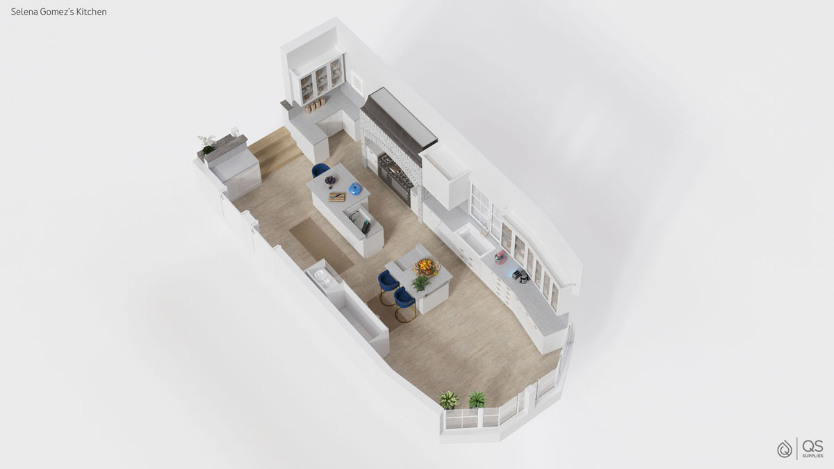 3D Floor Plan Render - Selena Gomez