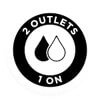 2 Outlets 1 On