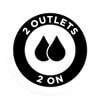 2 Outlets 2 On