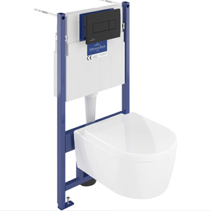 Villeroy And Boch Architectura Rimless Washdown Back To Wall WC Pan With Seat And Cover