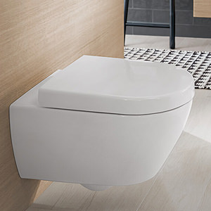 Villeroy And Boch Subway 2.0 Wall-Hung Direct Flush Rimless WC Pan with Soft Close Seat