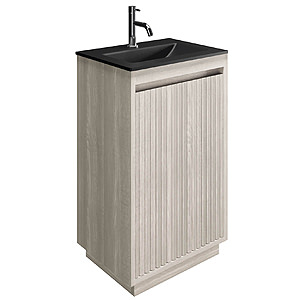 Crosswater Flute Floor-Standing 1-Door Vanity Unit 470mm Wide