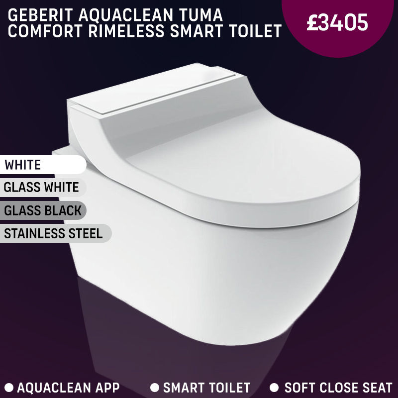 Geberit AquaClean Tuma Comfort Rimeless Toilet With Soft-Close Seat