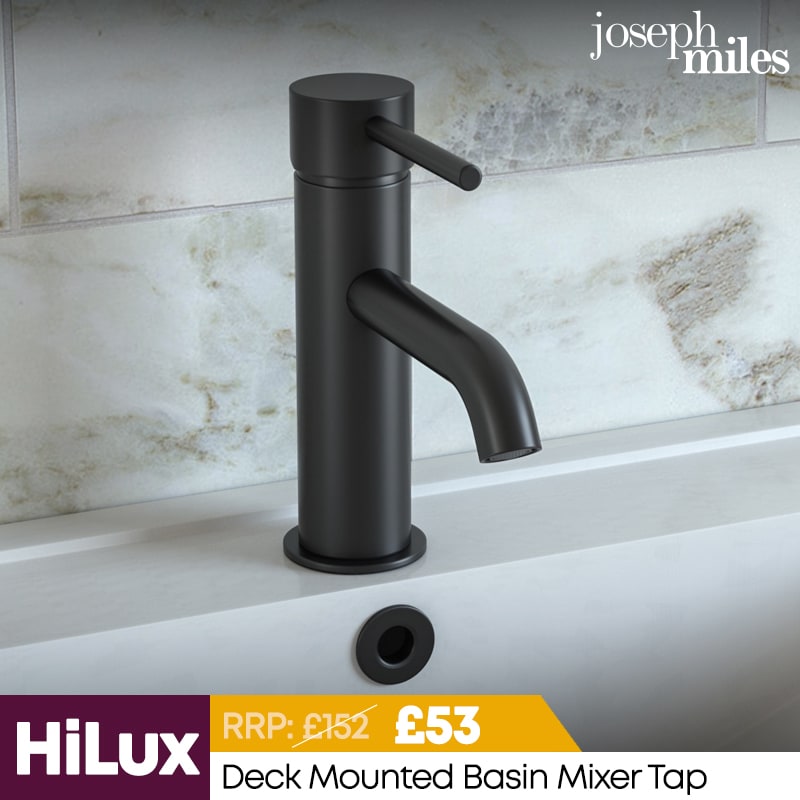 Joseph Miles HiLux Deck Mounted Mono Basin Mixer Tap - Stick Handle and Sprung Waste