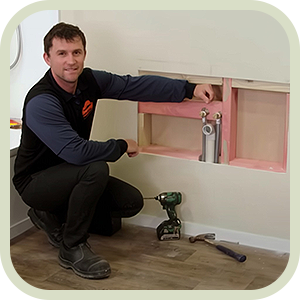 Hold the Vanity Frame in Place