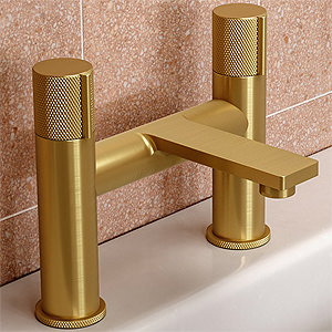 Joseph Miles Kaze Quarter Turn Knurled Handle Bath Mixer Tap