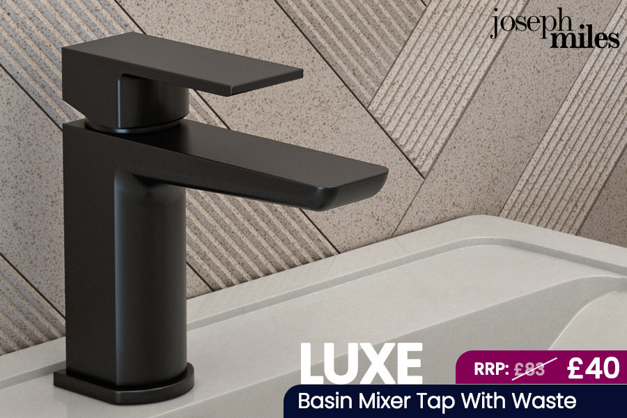 Joseph Miles Luxe Single Lever Deck Mounted Mono Basin Mixer Tap With Waste