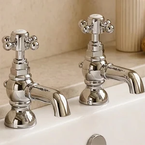 Joseph Miles Rhett Traditional Bath Taps - Crosshead Handles - Deck Mounted