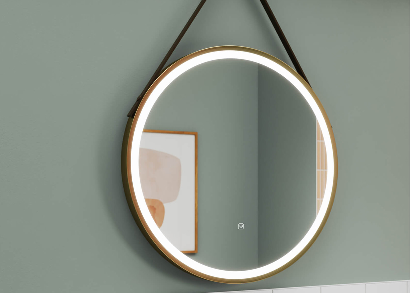 backlit mirror