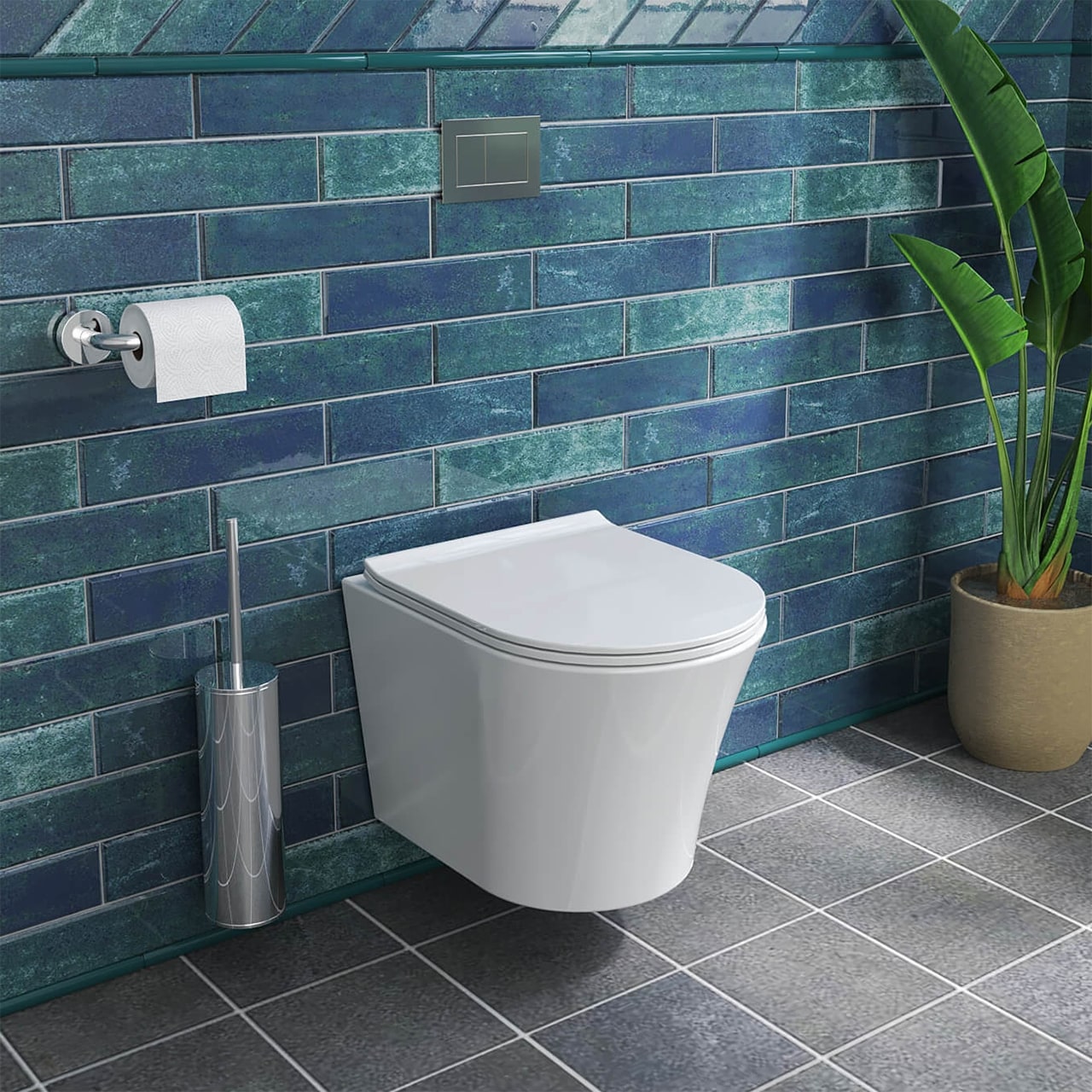 Wall-mounted toilets