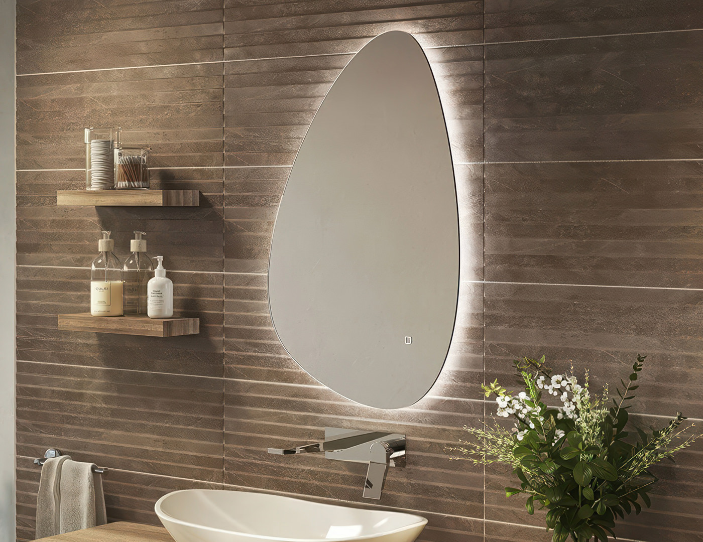 backlit mirror