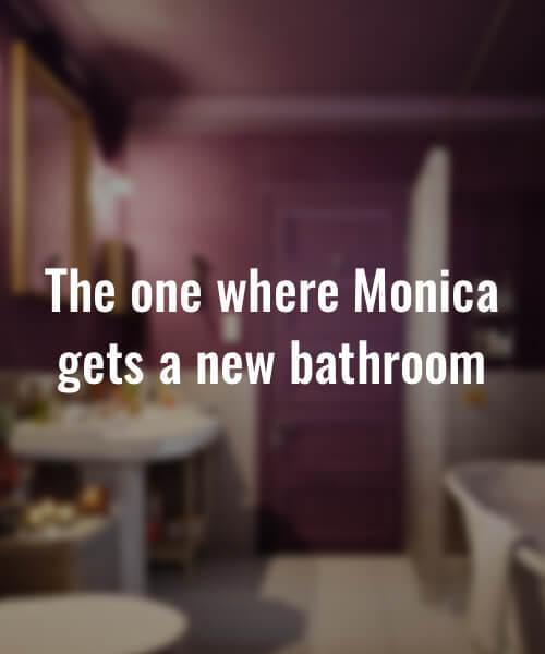 The One Where Monica Redesigns Her Bathroom
