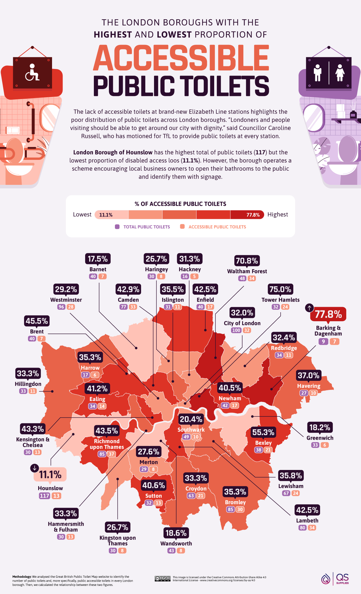 UK Accessible Public Toilets Boroughs Map